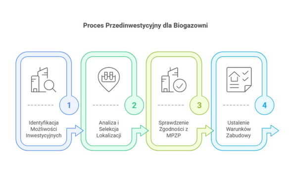 Proces przedinwestycyjny dla biogazowni – identyfikacja możliwości inwestycyjnych, analiza lokalizacji, sprawdzenie zgodności z MPZP i ustalenie warunków zabudowy
