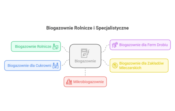 Rodzaje biogazowni rolniczych i specjalistycznych – biogazownie dla gospodarstw rolnych, cukrowni, ferm drobiu, zakładów mleczarskich i mikrobiogazownie 